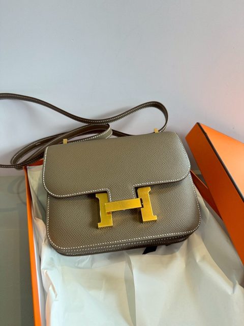 Hermes mini Constance 大象灰金扣，K刻印，全新全配，現貨在台